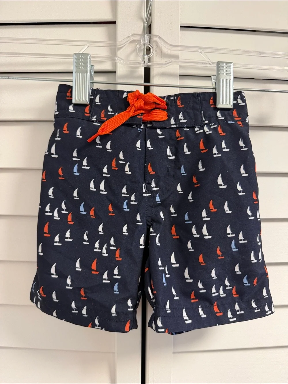 NWT Janie and Jack Baby Boy Rash Guard Swim Trunks Set 3-6M Nautical Sailboat